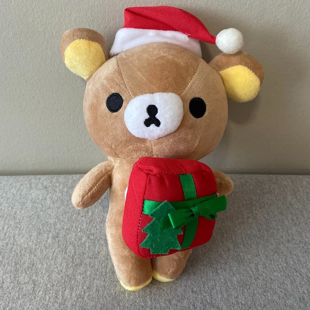 Rilakkuma Holiday Christmas Plush Toy with Hanging Suction Cup 9"